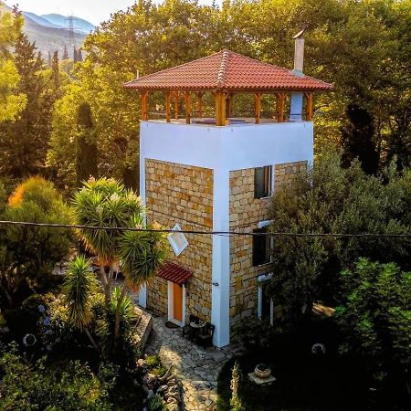 Steinturm Mit Dach-Terrasse Zwischen Fluss, Meer Und Gebirge- Spiti Pirgos Paralia Sergoulas 外观 照片